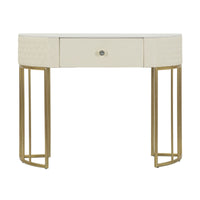 Tavolo Consolle MF607, Bianco, Legno, 100x40x75 cm, Seven Design