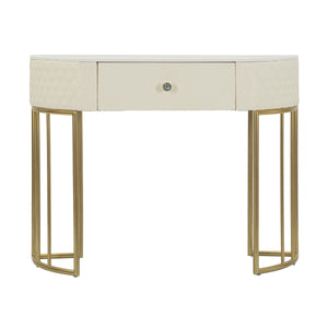 Tavolo Consolle MF607, Bianco, Legno, 100x40x75 cm, Seven Design