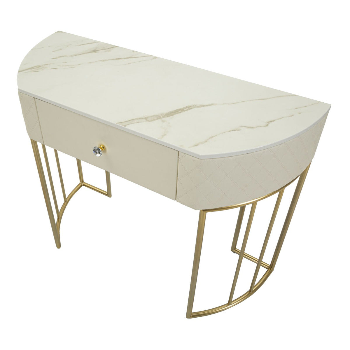 Tavolo Consolle MF607, Bianco, Legno, 100x40x75 cm, Seven Design