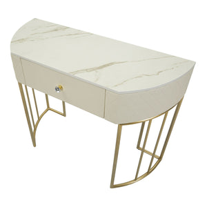 Tavolo Consolle MF607, Bianco, Legno, 100x40x75 cm, Seven Design