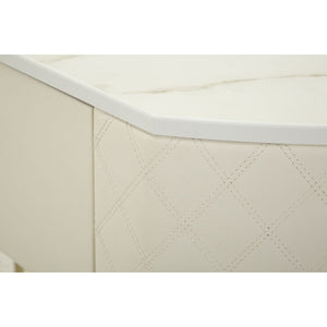 Tavolo Consolle MF607, Bianco, Legno, 100x40x75 cm, Seven Design