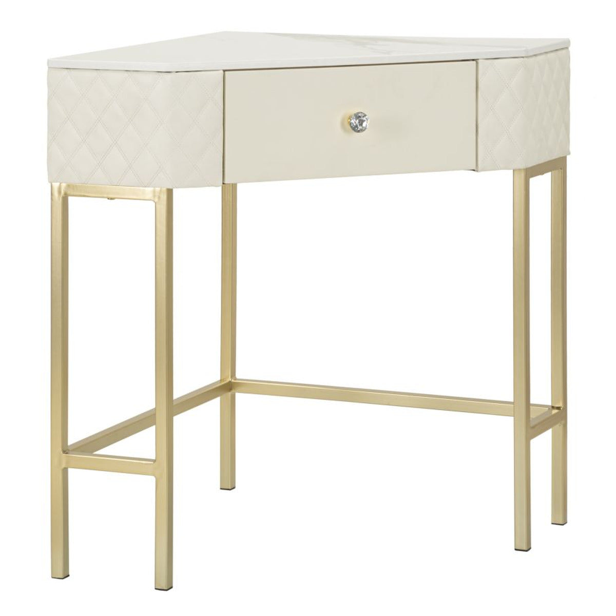 Tavolo Consolle MF608, Bianco, Legno, 84,5x60x77 cm, Seven Design