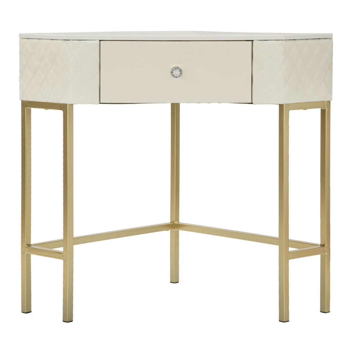 Tavolo Consolle MF608, Bianco, Legno, 84,5x60x77 cm, Seven Design