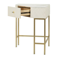 Tavolo Consolle MF608, Bianco, Legno, 84,5x60x77 cm, Seven Design