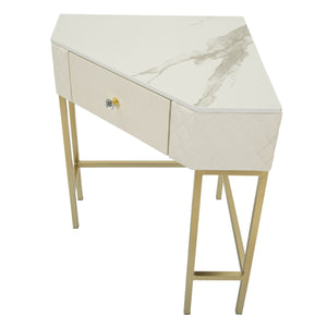 Tavolo Consolle MF608, Bianco, Legno, 84,5x60x77 cm, Seven Design