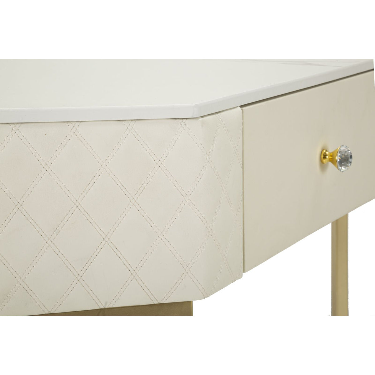 Tavolo Consolle MF608, Bianco, Legno, 84,5x60x77 cm, Seven Design