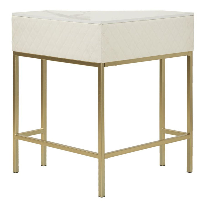 Tavolo Consolle MF608, Bianco, Legno, 84,5x60x77 cm, Seven Design