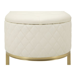 Panca con Portaoggetti MF302, Bianco, Legno, 120x40x43 cm, Seven Design