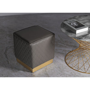 Pouf MF352, Grigio, Legno, 38x38x38 cm, Seven Design