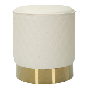 Pouf MF354, Bianco, Legno, 36x36x39 cm, Seven Design