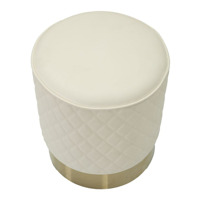 Pouf MF354, Bianco, Legno, 36x36x39 cm, Seven Design