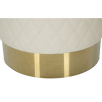 Pouf MF354, Bianco, Legno, 36x36x39 cm, Seven Design