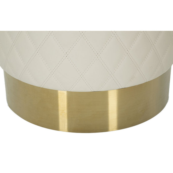 Pouf MF354, Bianco, Legno, 36x36x39 cm, Seven Design
