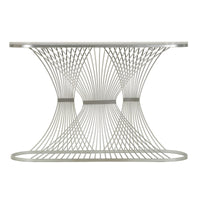Tavolo Consolle MF618, Argento, Marmo, 120x35x79 cm, Seven Design