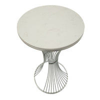 Tavolino MF581, Argento, Marmo, 50x50x100 cm, Seven Design