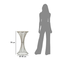 Tavolino MF582, Argento, Marmo, 40x40x79 cm, Seven Design