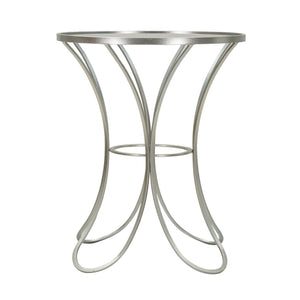 Tavolino MF564, Argento, Metallo, 56x56x68 cm, Seven Design