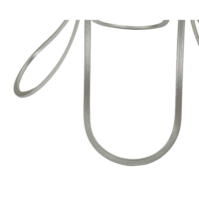 Tavolino MF564, Argento, Metallo, 56x56x68 cm, Seven Design