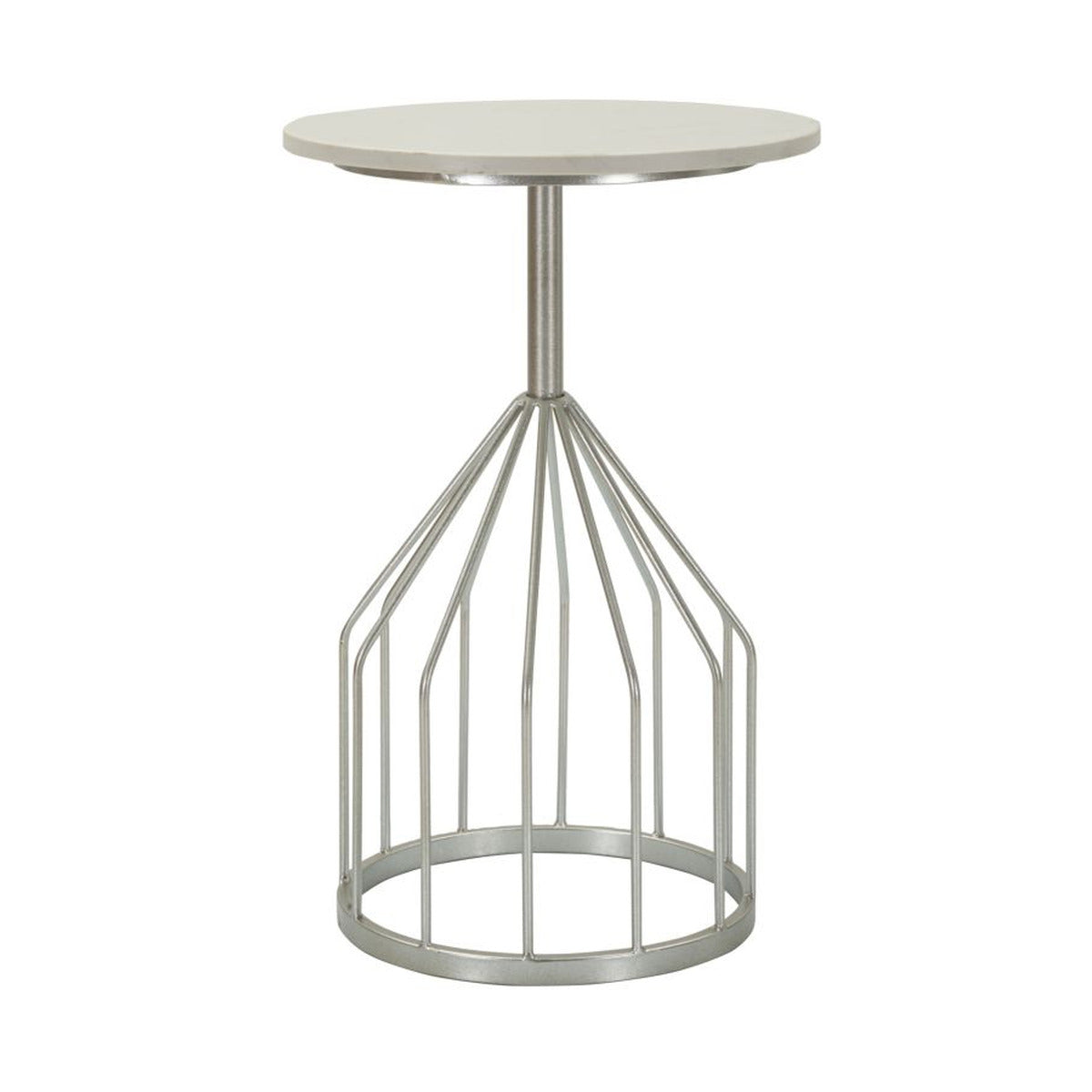 Tavolino MF532, Argento, Marmo, 37,5x37,5x58 cm, Seven Design