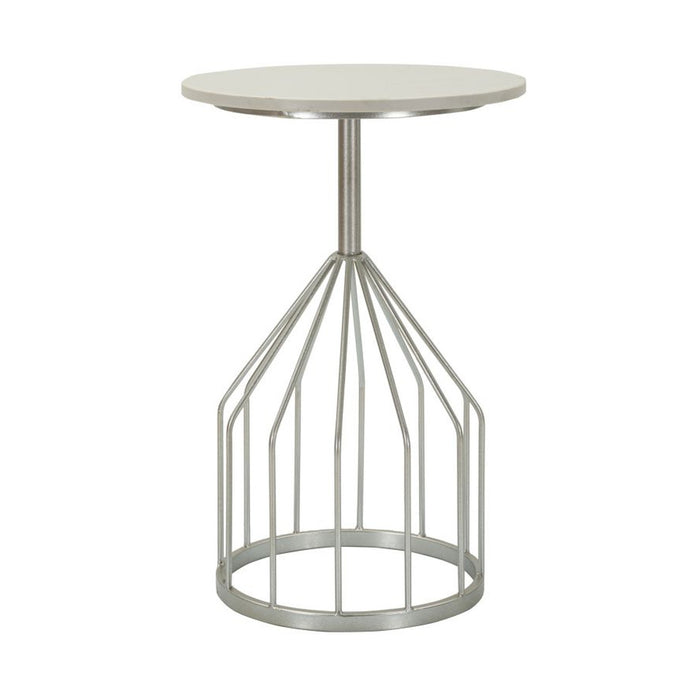 Tavolino MF532, Argento, Marmo, 37,5x37,5x58 cm, Seven Design