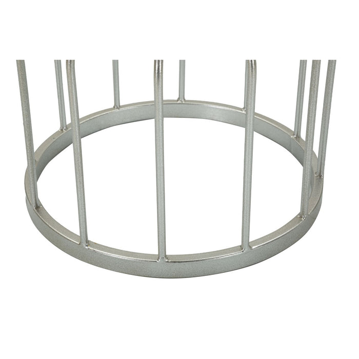 Tavolino MF532, Argento, Marmo, 37,5x37,5x58 cm, Seven Design