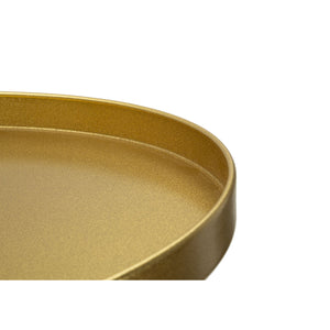 Tavolino MF578, Oro, Metallo, 51x51x100 cm, Seven Design