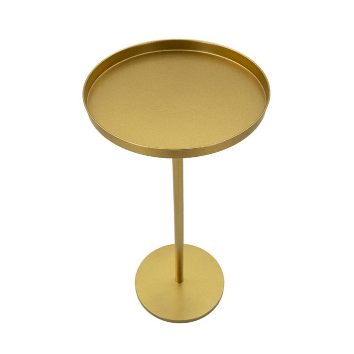 Tavolino MF579, Oro, Metallo, 41x41x80 cm, Seven Design