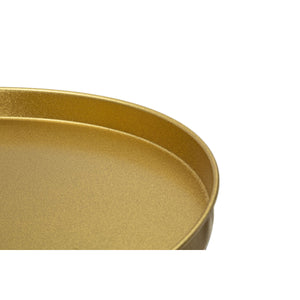 Tavolino MF579, Oro, Metallo, 41x41x80 cm, Seven Design