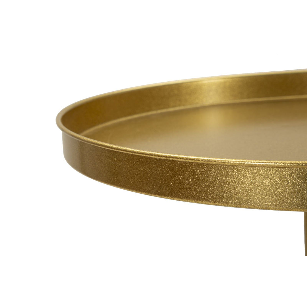 Tavolino MF579, Oro, Metallo, 41x41x80 cm, Seven Design