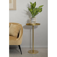 Tavolino MF579, Oro, Metallo, 41x41x80 cm, Seven Design