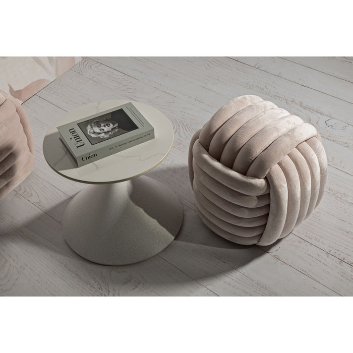 Pouf Gomitolo 5, Rosa, Cotone, 45x45x45 cm, Seven Design