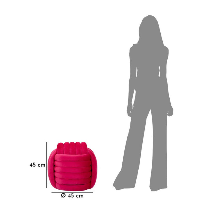 Pouf Gomitolo 7, Rosa, Cotone, 45x45x45 cm, Seven Design