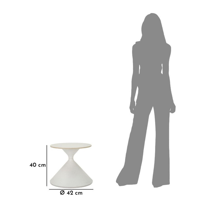 Tavolino MF528, Bianco, Metallo, 45x45x39 cm, Seven Design