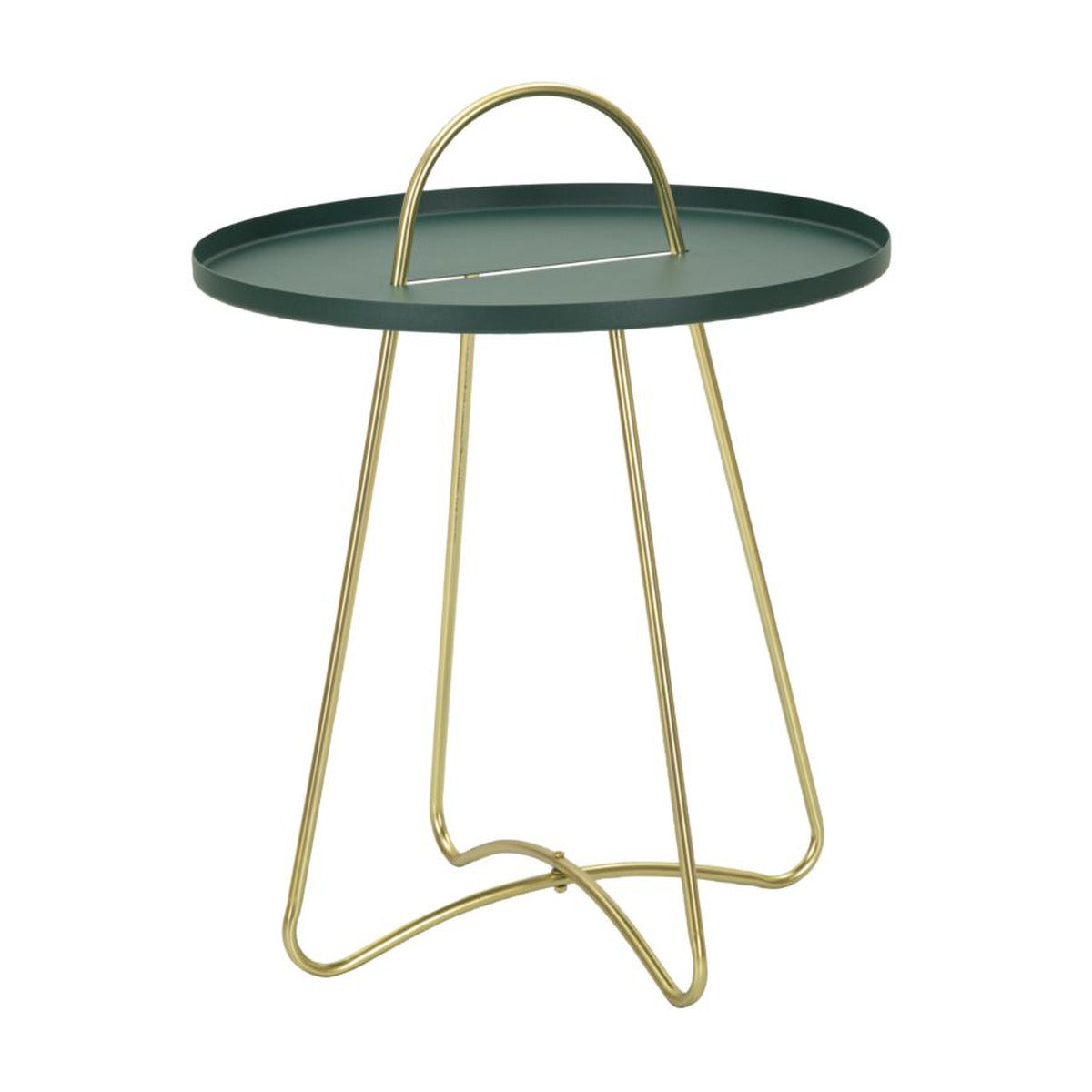 Tavolino MF525, Verde, Metallo, 45x45x59 cm, Seven Design