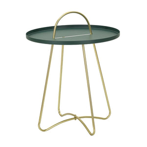 Tavolino MF525, Verde, Metallo, 45x45x59 cm, Seven Design