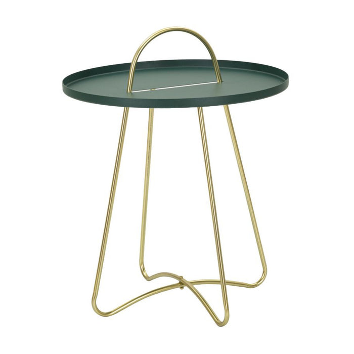 Tavolino MF525, Verde, Metallo, 45x45x59 cm, Seven Design