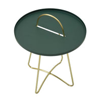 Tavolino MF525, Verde, Metallo, 45x45x59 cm, Seven Design