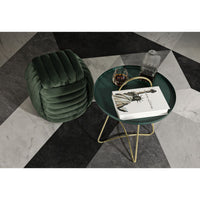 Tavolino MF525, Verde, Metallo, 45x45x59 cm, Seven Design