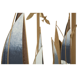 Tavolo Consolle Barche 9, Multicolore, Metallo, 108x37x80 cm, Seven Design