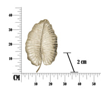 Vassoio Foglia 5, Oro, Metallo, 23x2x35,5 cm, Seven Design