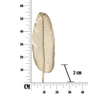 Vassoio Foglia 4, Oro, Metallo, 18x2x55 cm, Seven Design