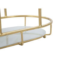 Vassoio MF689, Oro, Metallo, 36x22,5x27 cm, Seven Design