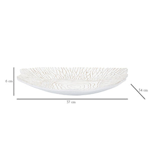 Vassoio MF691, Bianco, Poliresina, 37x34x6 cm, Seven Design