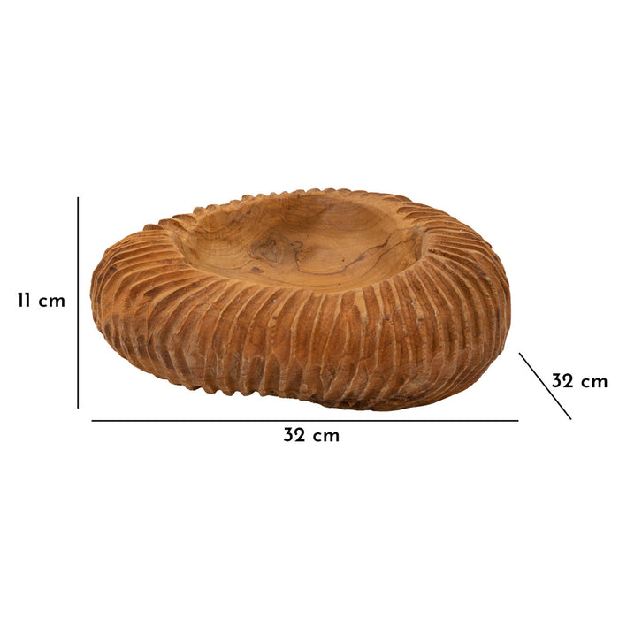 Vassoio Natura 16, Marrone, Legno, 32x32x11 cm, Seven Design