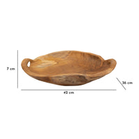 Vassoio Natura 19, Marrone, Legno, 42x36x7 cm, Seven Design