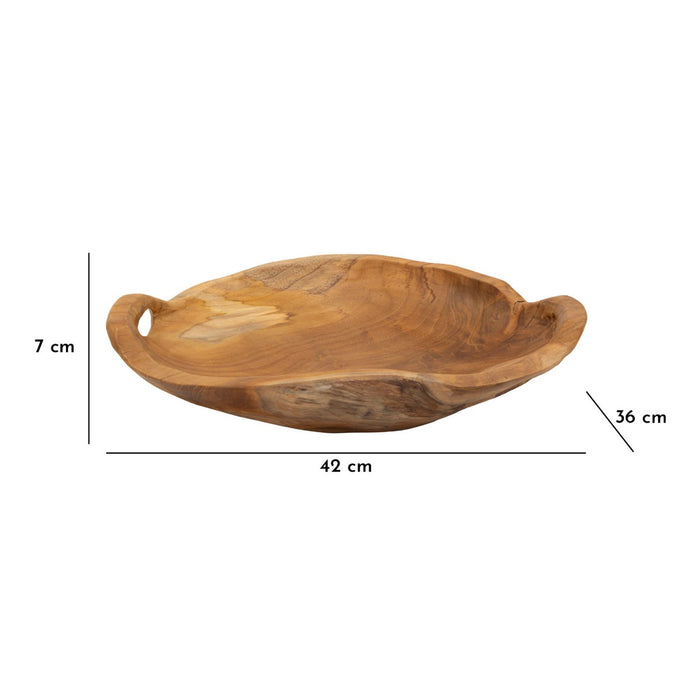 Vassoio Natura 19, Marrone, Legno, 42x36x7 cm, Seven Design