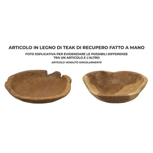 Vassoio Natura 18, Marrone, Legno, 43x38x7 cm, Seven Design