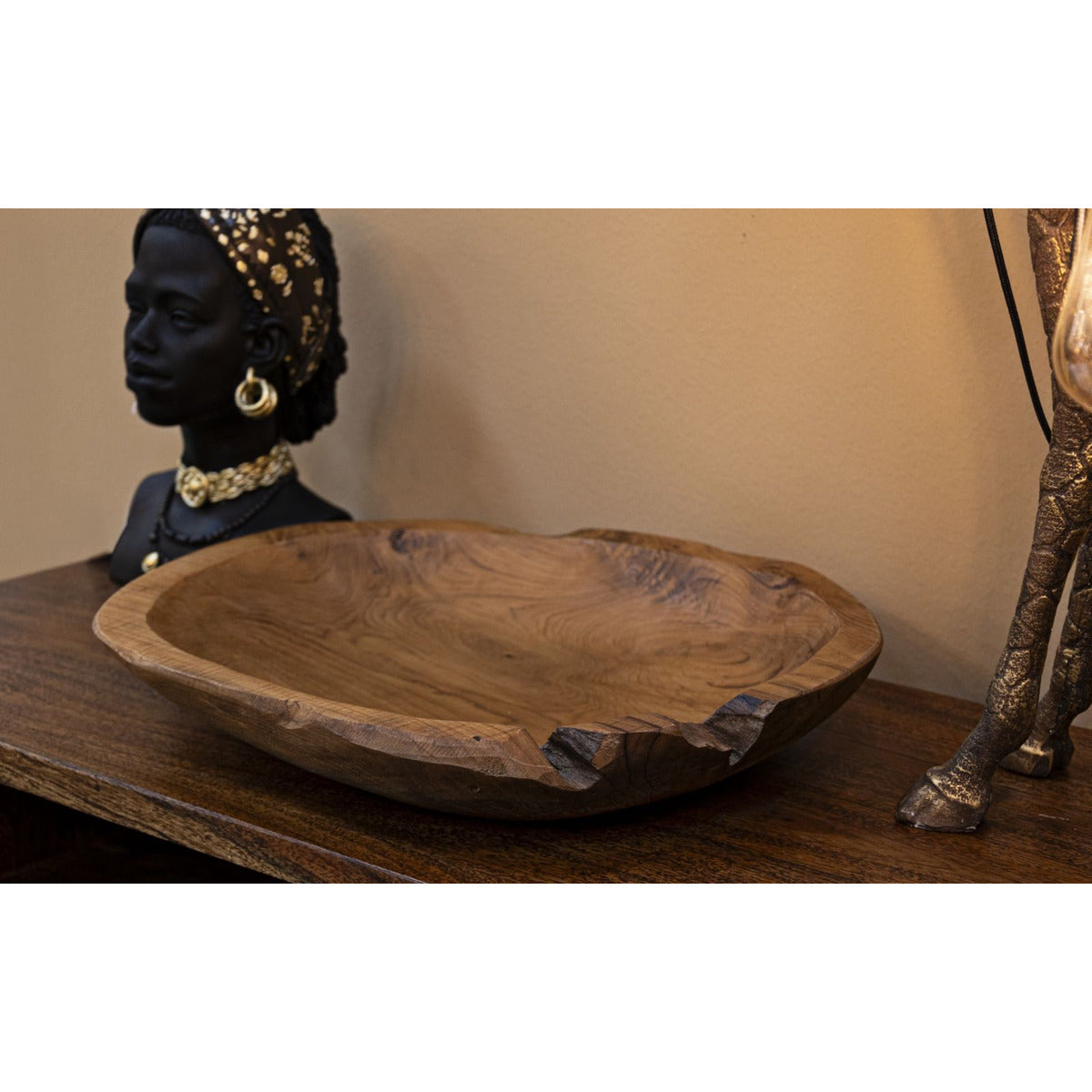 Vassoio Natura 18, Marrone, Legno, 43x38x7 cm, Seven Design