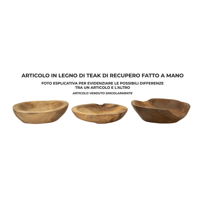 Vassoio Natura 28, Marrone, Legno, 25x25x5 cm, Seven Design