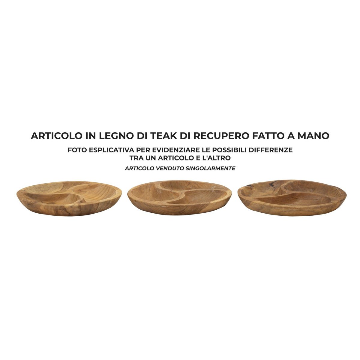 Vassoio Natura 32, Marrone, Legno, 25,5x25,5x3 cm, Seven Design
